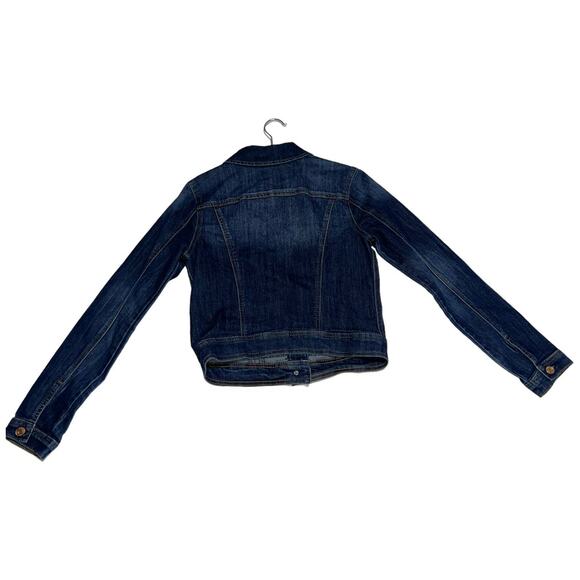 Maurices Dark Wash Denim Jean Jacket Copper Buttons Size Small Classic Fit - Picture 7 of 8